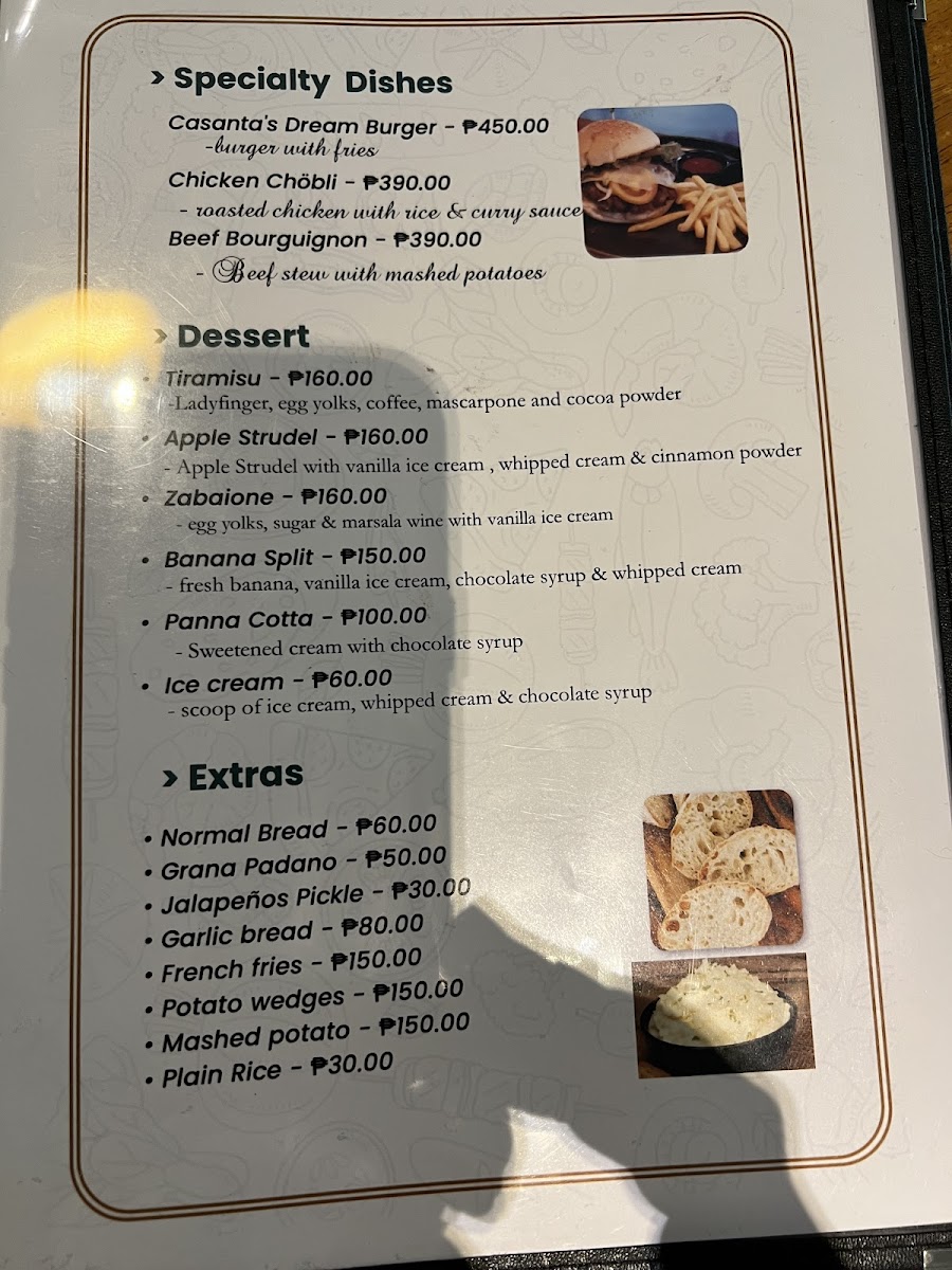 Menu Steakhouse Casanta Secret Garden And Italian Restaurant-7