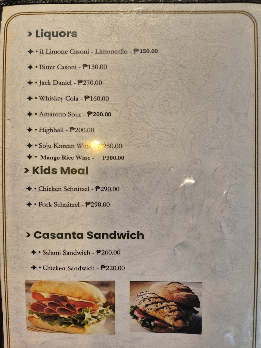 Menu Steakhouse Casanta Secret Garden And Italian Restaurant-9